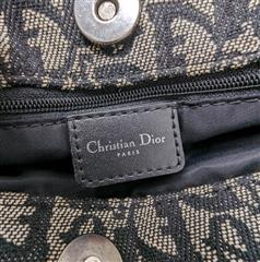 Christian Dior Diorissimo Trotter Black Canvas Tote Bag